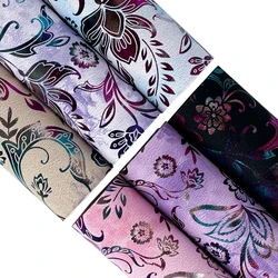 6Pcs Floral Pattern Faux Leather Sheets for DIY Crafts A4 Size, Synthetic Leather for Handmade Earrings, Bows, Sewing Handbags