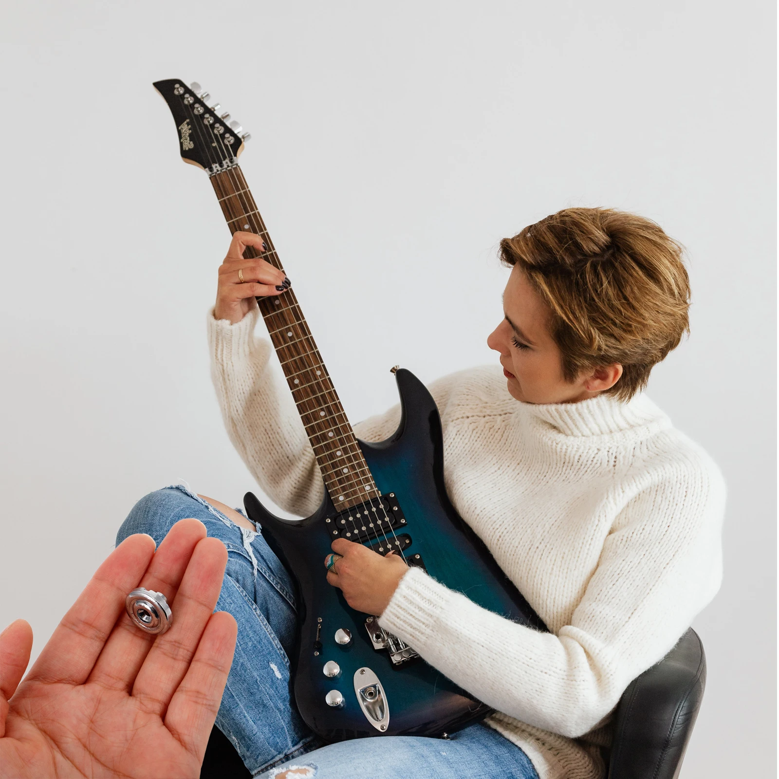 6 قطعة دليل تثبيت شجرة السلسلة أجهزة الغيتار باس للكهرباء باس والجيتار البناء القوي يضمن سلسلة مناسبة