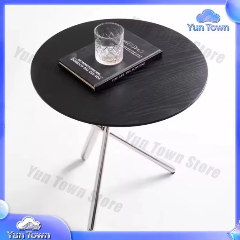 Minimalist Italian Style Side Table for Sofa Stainless Steel Corner Table for Hotel Living Room Small Coffee Table for Lounge