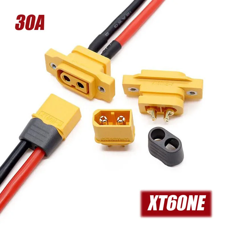 30A XT60NE Male Female Plug Socket XT60 Lithium Battery Charging Connector Wire Fixed Female Head Welded Type New Energy Plug