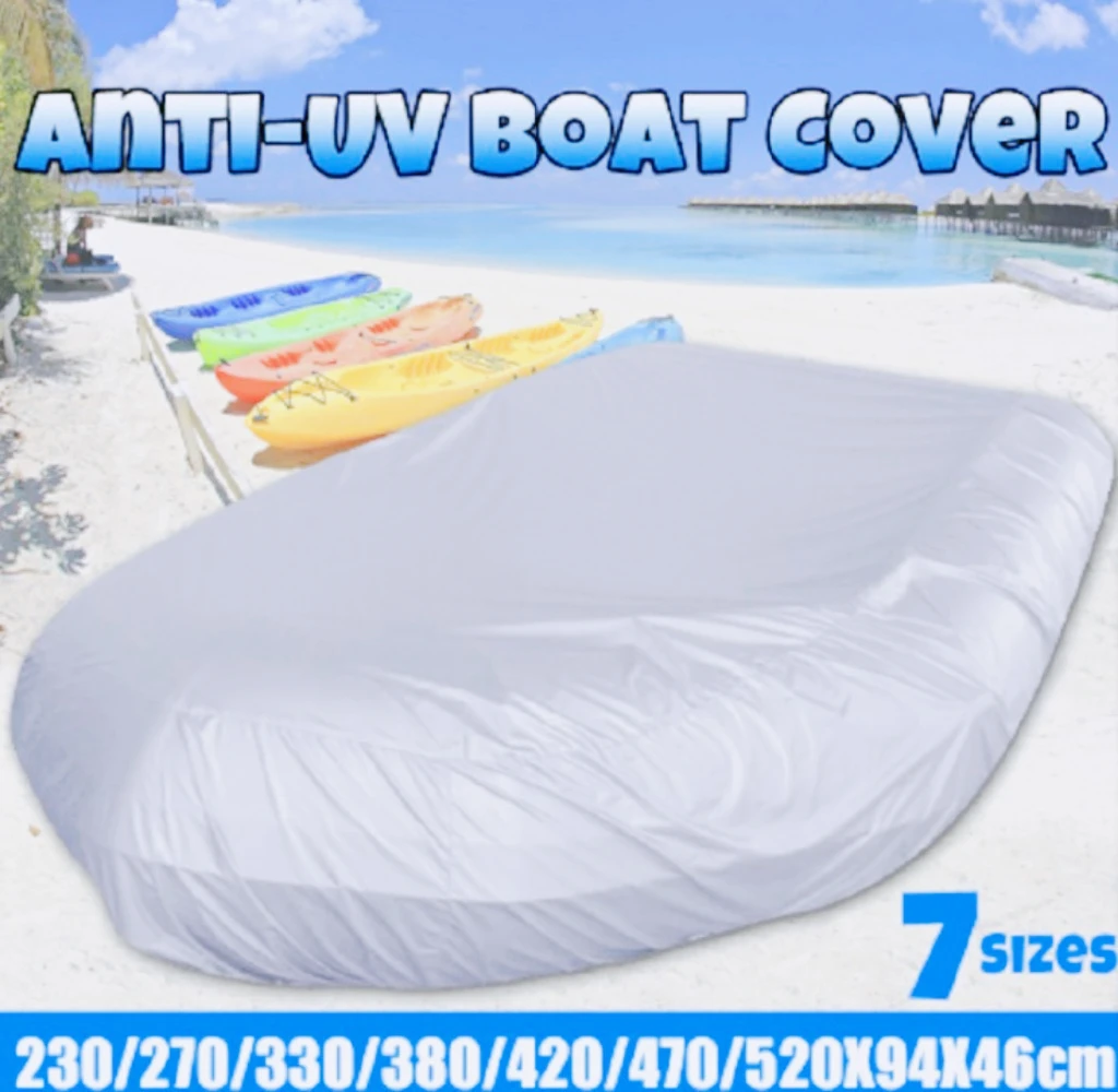 Waterproof Dustproof UV Resistant Inflatable Boat Cover Rubber Boat Protection Cover Dinghy Fishing Kayak Cover