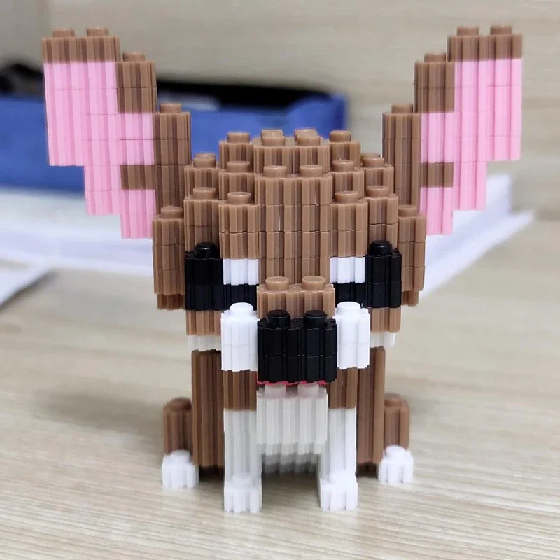 SC Animal Shiba Inu Husky Corgi Schnauzer Dachshund Poodle Doberman Samoyed Dog Pet Mini Magic Blocks Bricks Building Toy No Box