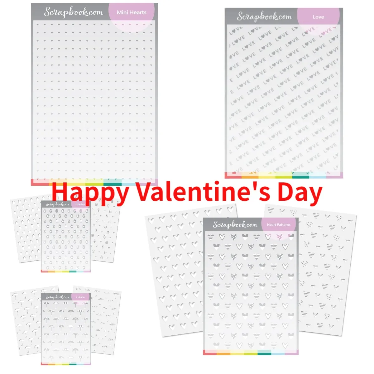 

Heart Patterns Love Happy Valentine's Day Layering Stencils Painting diy Scrapbook Coloring Embossing Paper Card Album Craft