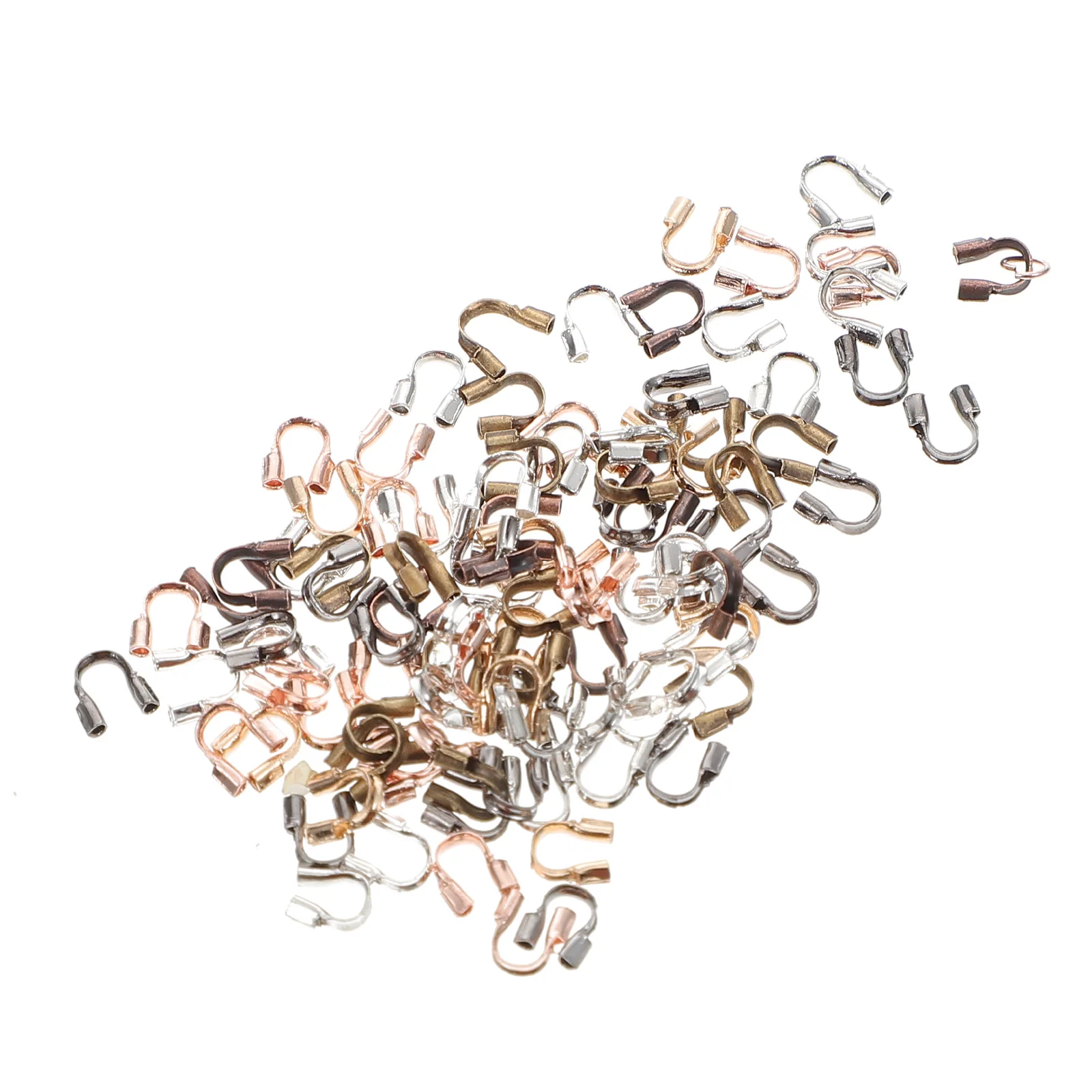 

500 Pcs Wire Guard Accessories Durable Alloy Crimp U Shaped Cable Protectors Necklace Jewelry Making Bracelet Findings