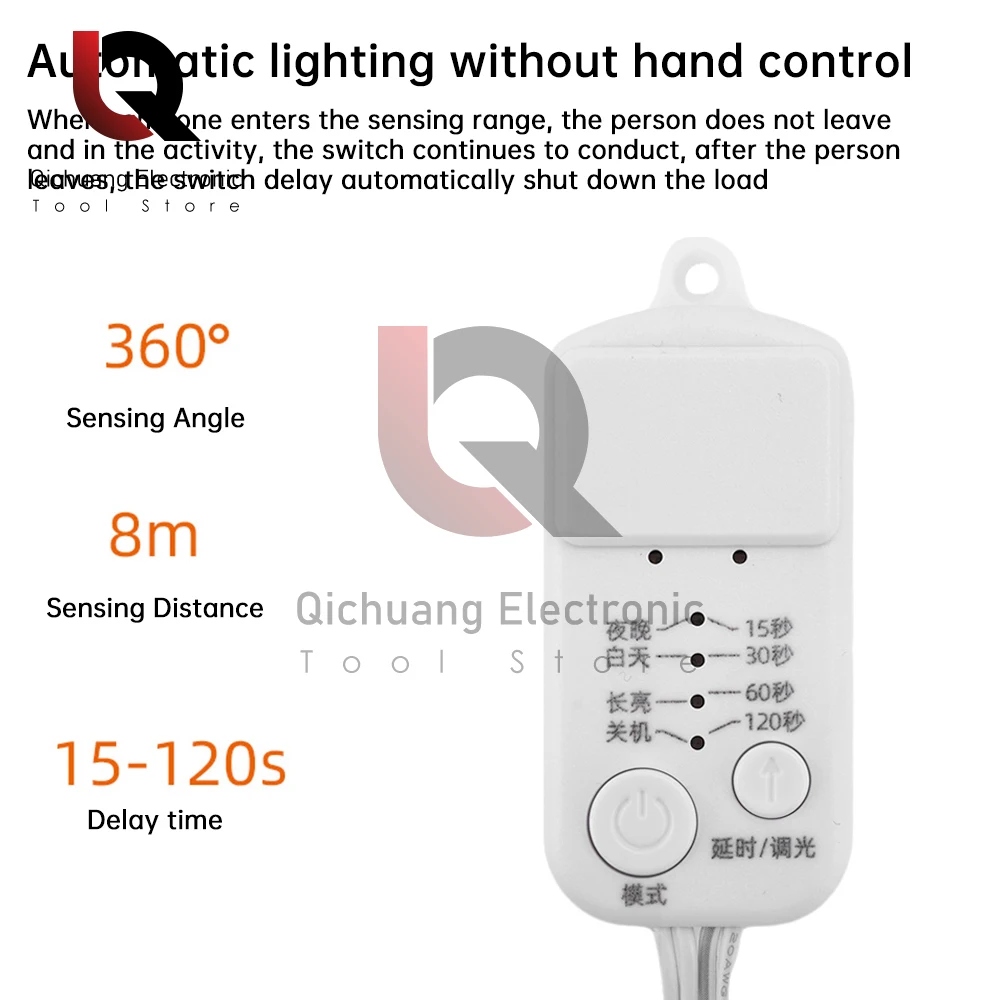 Imagem -02 - Interruptor do Sensor de Movimento para Faixa de Luz Led Usb Radar de Microondas Indução Sensor Humano Detector dc 6v24v