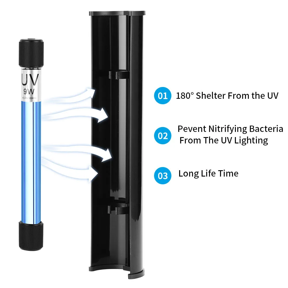 Aquarium Sterilization Lamp UV Disinfection Lamp Sterilization Lamp Visor Baffle Plate Aquarium Equipment UV Lamp Accessories