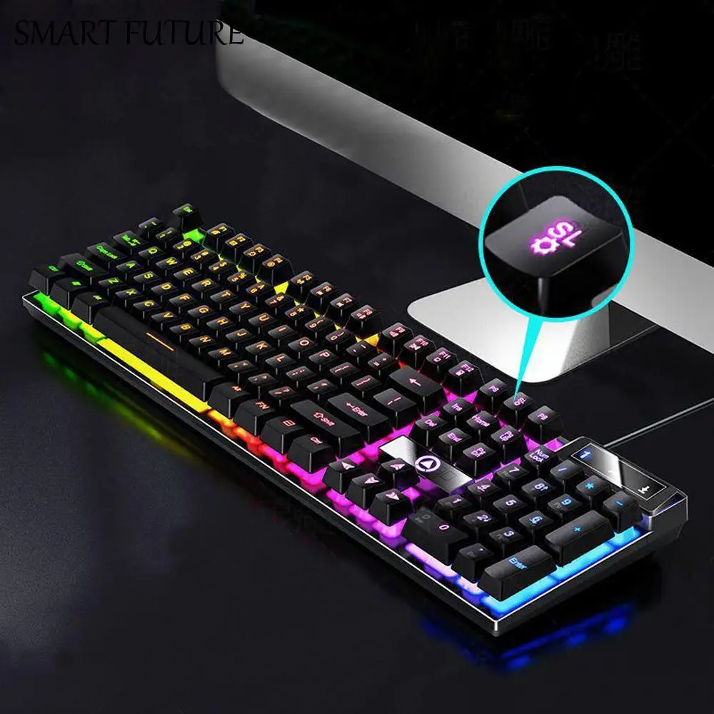 

Mechanical Axis USB Wired Anti-ghosting E-sports 104 Keys Wired Keyboard Backlit Keyboard Gaming Keyboard Mechanical Keyboard