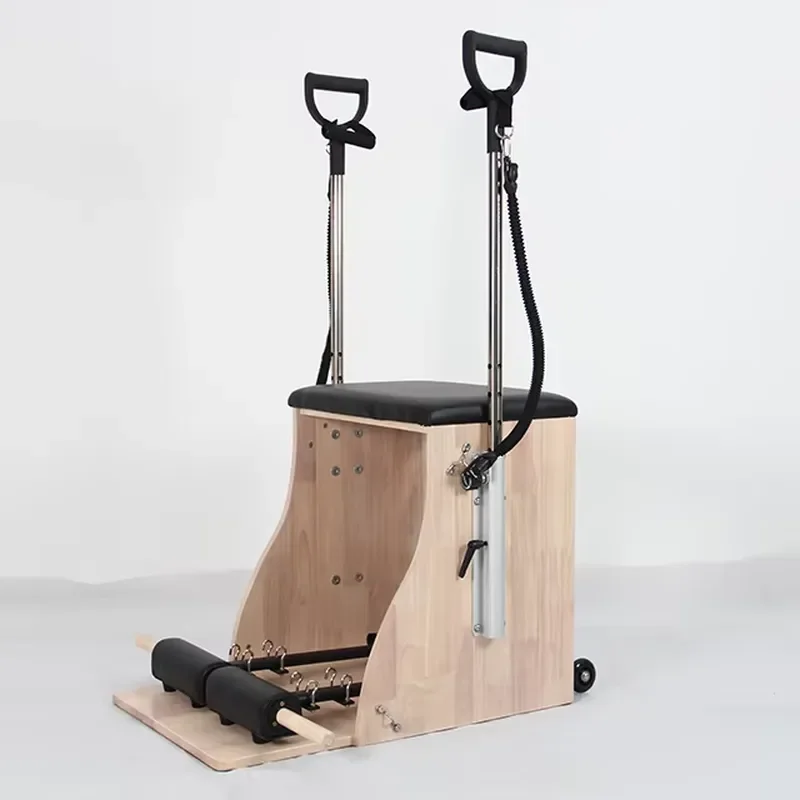 High Quality Durable Oak Pilates Chair-Portable for Pilates Studio & Home Use Yoga & Bodybuilding Exercise Adjustable Design