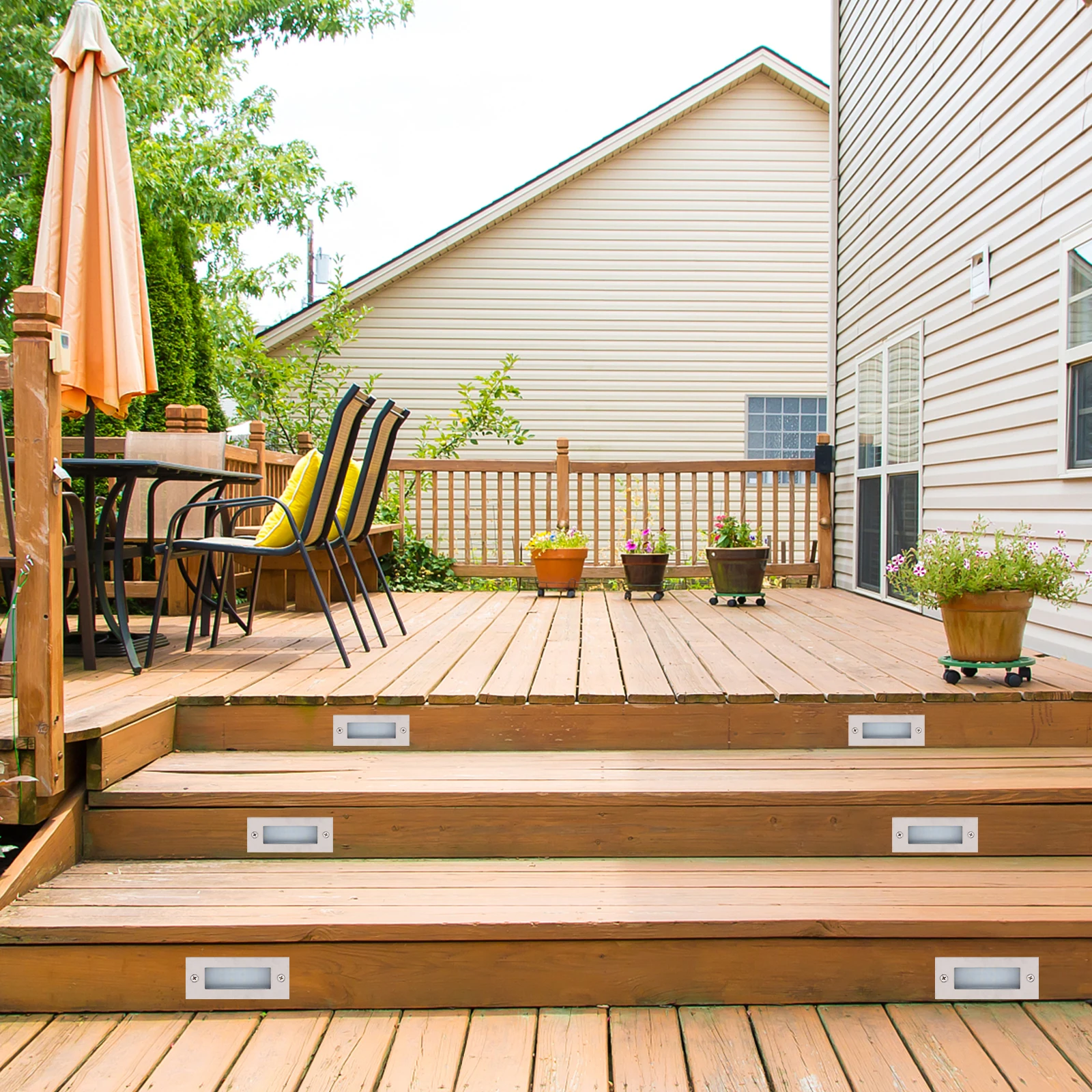 

LED Stair Lamp Recessed Step Light Ip Rated Waterproof Easy Installation Healthy Lighting Mini Brick Light LED Stair Lamp