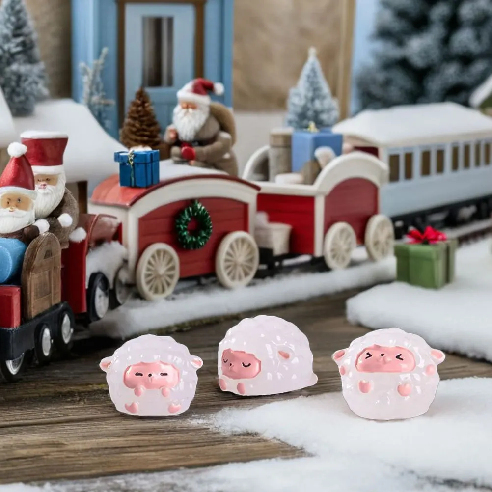 

12Pcs Glow in Dark Resin Micro Landscape Mini Sheep Decorations Fairy Garden Accessories Romantic Night Light DIY Crafts