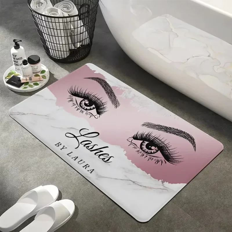 Eyes Big Carpet Rose Powder Shiny Girl Room Door Dust Anti Slip Pad Living Room Bathroom Balcony Printed Bedside Rug