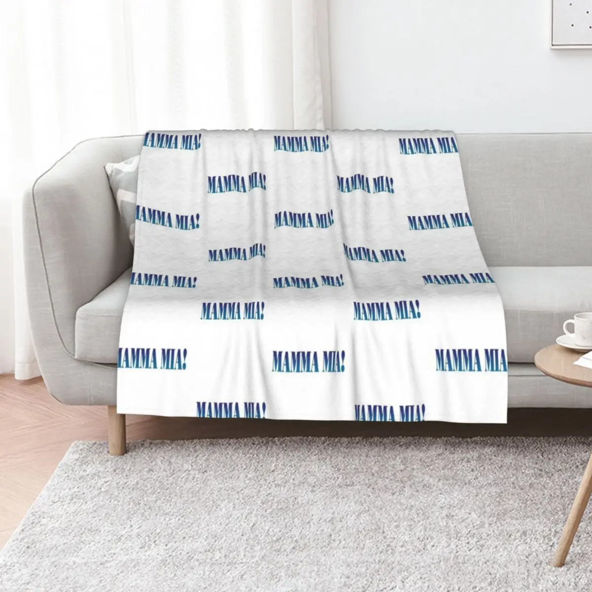 Mamma Mia Logo Throw Blanket Loose Custom Hairys blankets and throws Flannel for babies Blankets