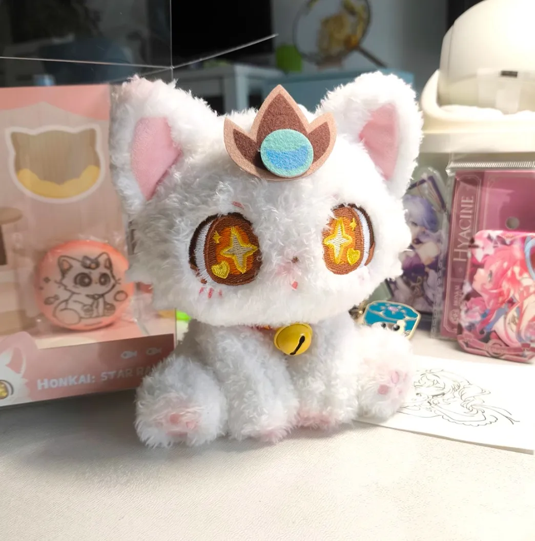 

[Genuine] miHoYo Game Honkai Star Rail Li Hua Cat Cosplay Sitting Posture Collection Ornaments Anime Cartoon Accessories