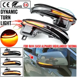2PCS LED Side Mirror Dynamic Turn Signal Lights Lamp Fit for Toyota RAV4 XA50 2019 2020 Fit for Toyota Highlander XU70 2020