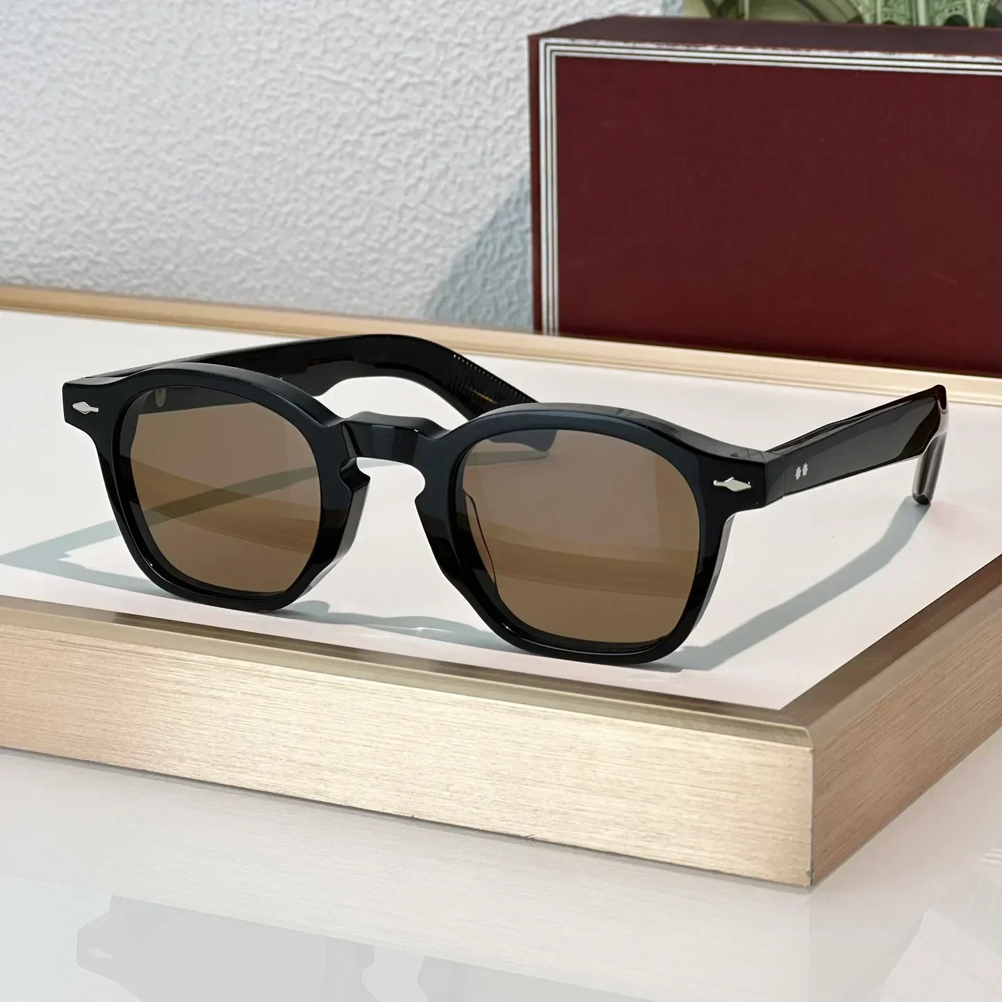 Sunglasses Unisex Summer ZEPHIRIN Fashion Outdoor Catwalk Acetate Style Anti-Ultraviolet Plate Full Frame Glasses Random Box