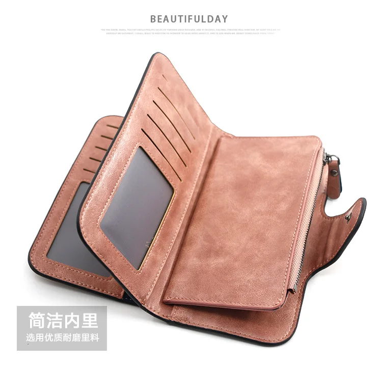 

2026 Luxury Women Long Wallet Soft PU Leather Multifunctional Card Holder Large Capacity Ladies Zipper Coin Purse Elegant Female