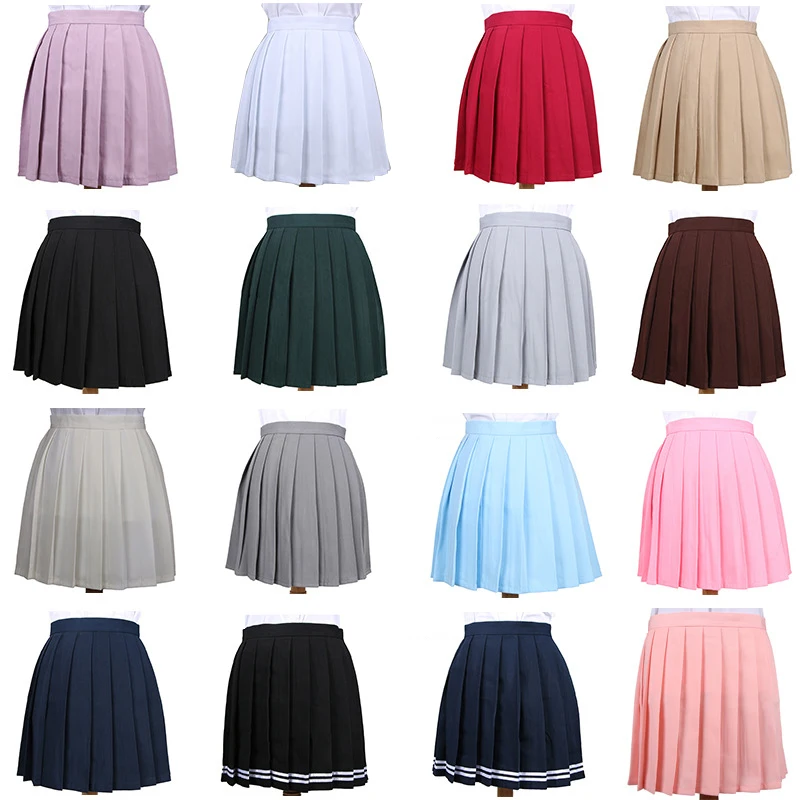 

Japanese Pleated Cos Macarons High Waist Skirt Women's Skirts Ladies Kawaii Female Korean Harajuku Clothing For Women