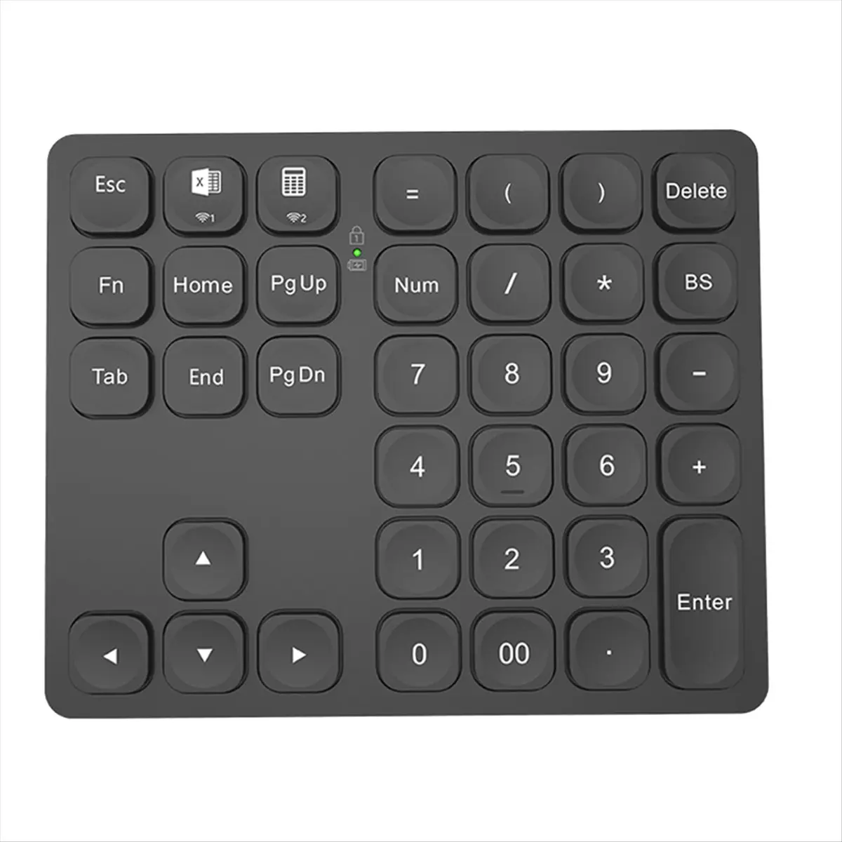 A60P Dual Bluetooth Numeric Keyboard Rechargeable Wireless Numpad for PC Laptop Slinet Digital Keyboard-Black