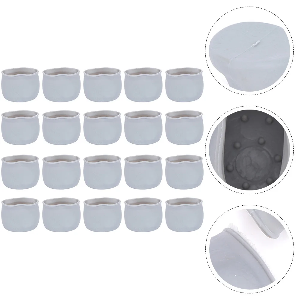 Prime Chair Leg Cover Clear Stool Table and Foot Trays Couch Home Accessories Feet Sleeves Grey Silica Gel