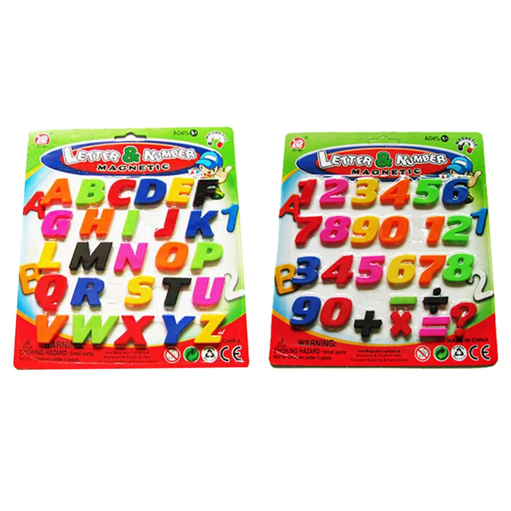 

26 Alphabet Refrigerator Magnets 2 Sets 0 9 Numbers Symbols Magnetic Toys Improve Kids Learning Fridge