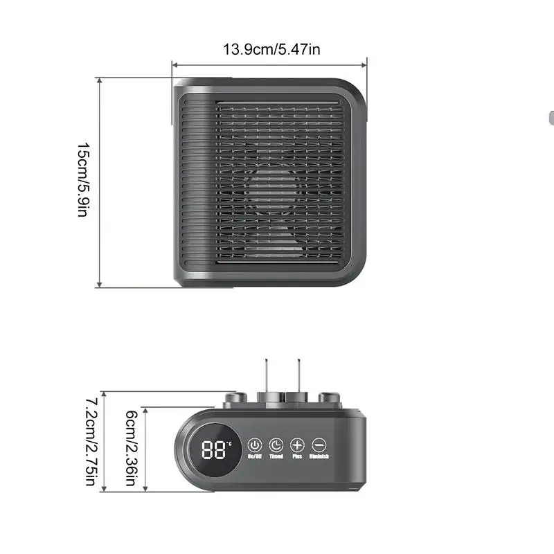 Portable Car Heater 12V/24V Electric Cooling Heating Fan Electric Heater Fan Windshield Defogging Demister Defroster Car supplie