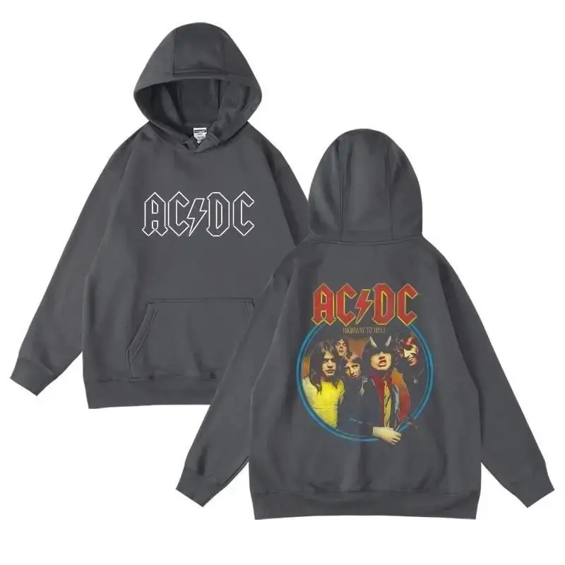 European and American Rock Metal Band ACDC Autumn and Winter Hooded Sweater Men and Women with The Same Pullover Hoodie