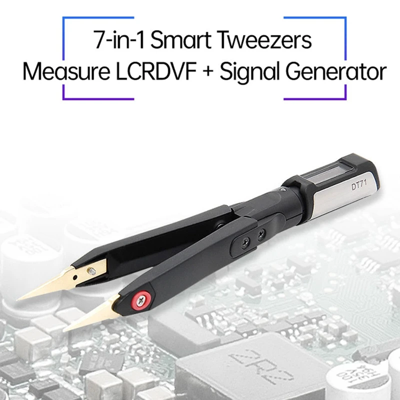 Imagem -05 - Portátil Digital Inteligente Pinças Lcr Esr Medidor de Sinal Gerador Depuração Reparação Ferramenta Oled Display Dt71