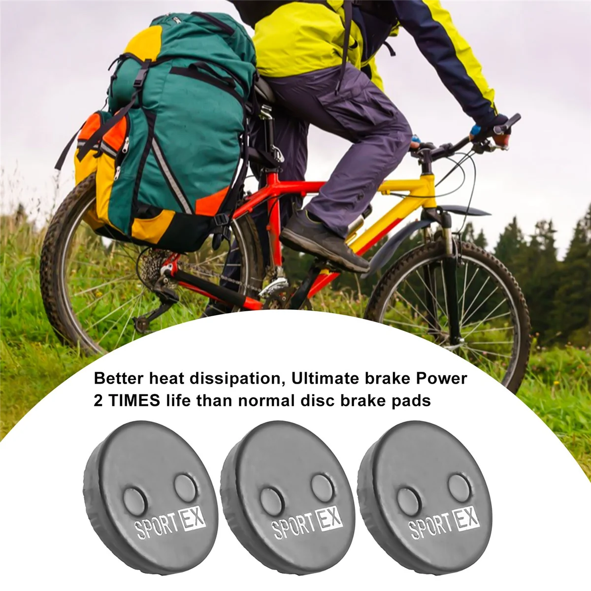 SMIEA 4 คู่แผ่นดิสก์เบรคจักรยานสําหรับ Aons Caliper,เส้นผ่านศูนย์กลาง 21.5 มม.รอบแผ่น, กีฬา EX Class เรซิ่น