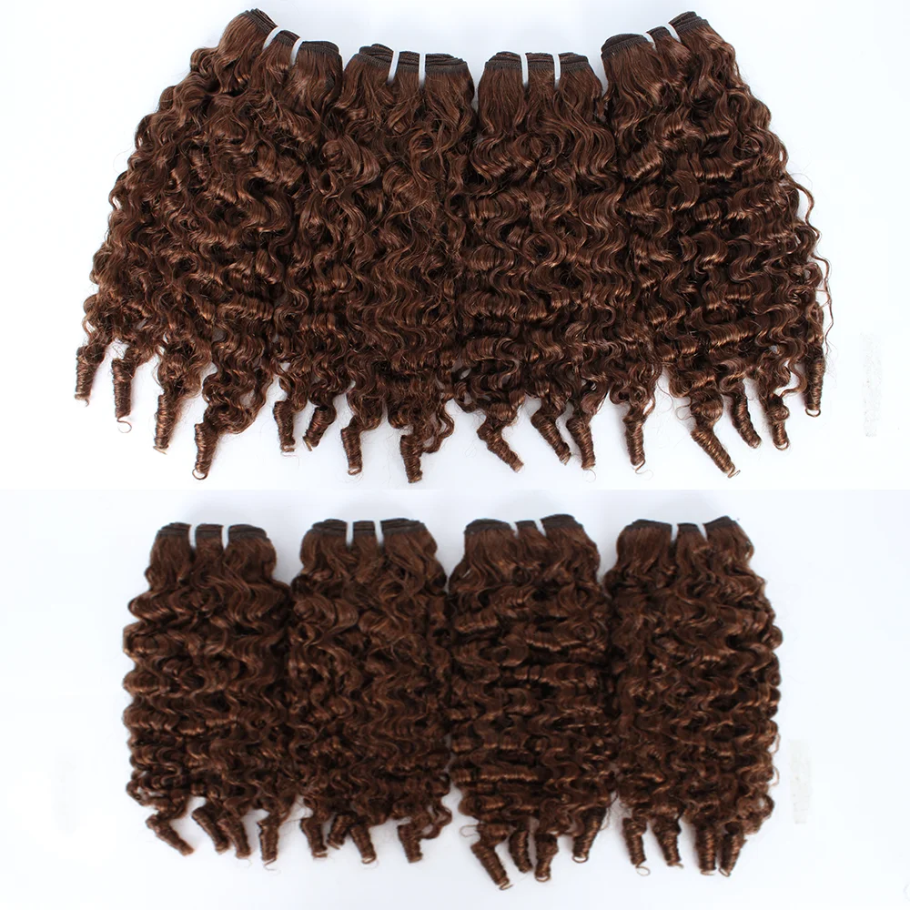 15A Raw Burmese Curly Hair Bundles 3C4A Colored Hair Bundles Chocolate Brown Bundles Human Hair Deep Curly Bundles HairExtension