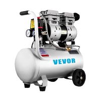 SucceBuy 25/60L Air Compressor 110V/240V Silent Oil-Free Compressor 750W 1 HP For Home Repair Tire Inflation Whisper Compressor