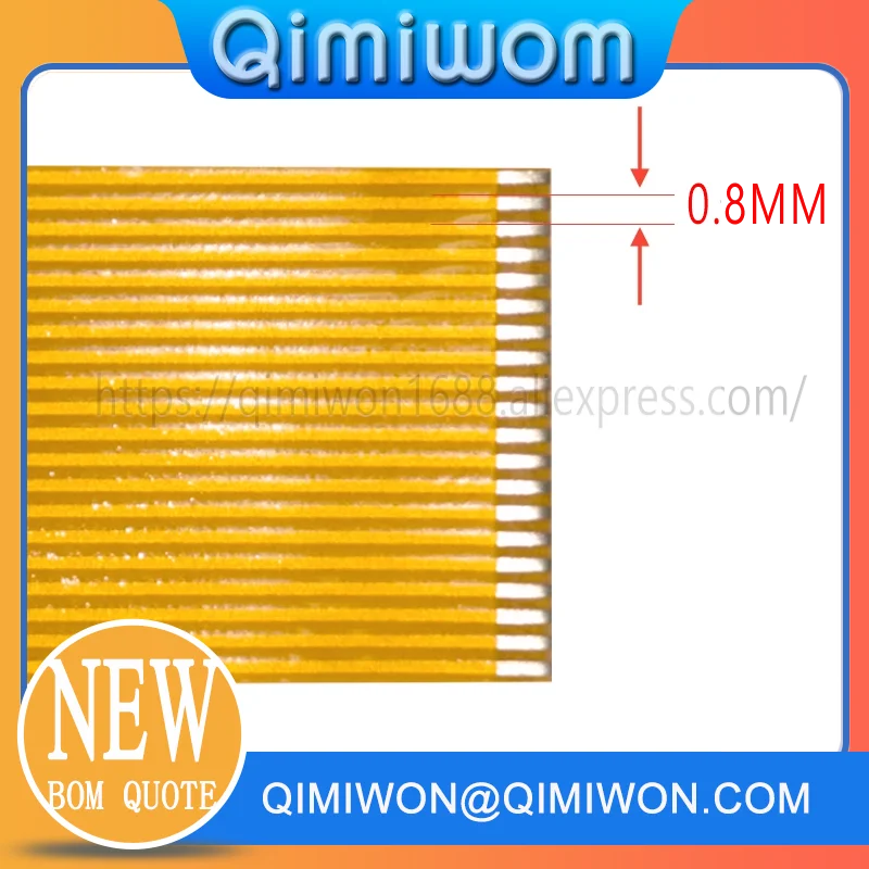 

5PCS/LOT FFC/FPC welding cable connection cable flat 0.8MM 4P/5P/6P/7P/8/9/10/12/14/16/18/20/22/24/26/28/30/40/50pin