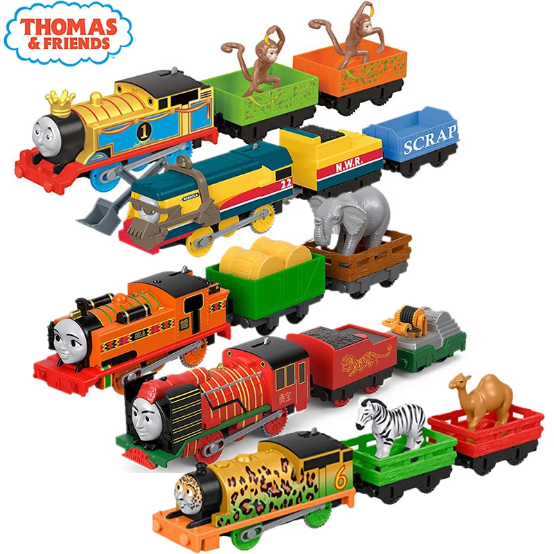Original Electronal Thomas and Friends Electric Track Master 1:43 Trains Motor Metal Model Car Use Battery Material Kids Toys