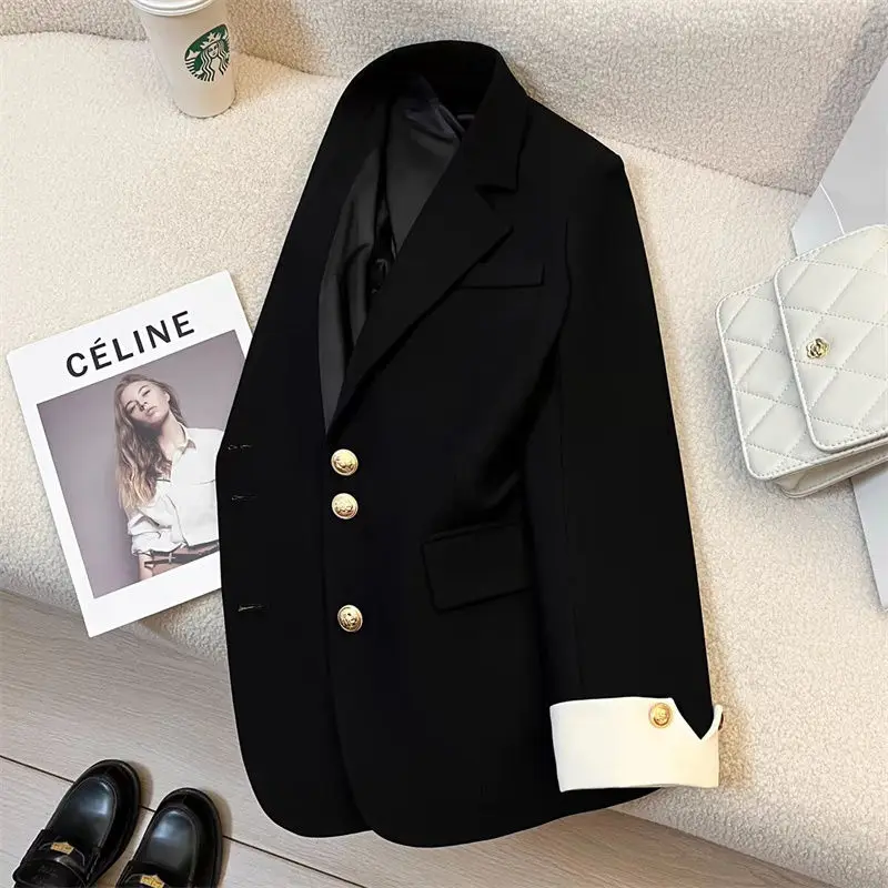 Suit Jacket Spring and Autumn 2024 Versatile Fashion Casual New Korean Version Loose Design Temperament High-end Suit Jacket