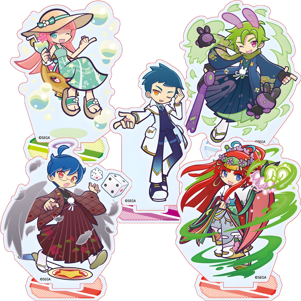 Atari & Puubot Roquier Resort Work Seo Zero Hachi Santa Arle Schezo Shigure Acrylic Stand Acrylic Keychain Desktop Decor Gifts