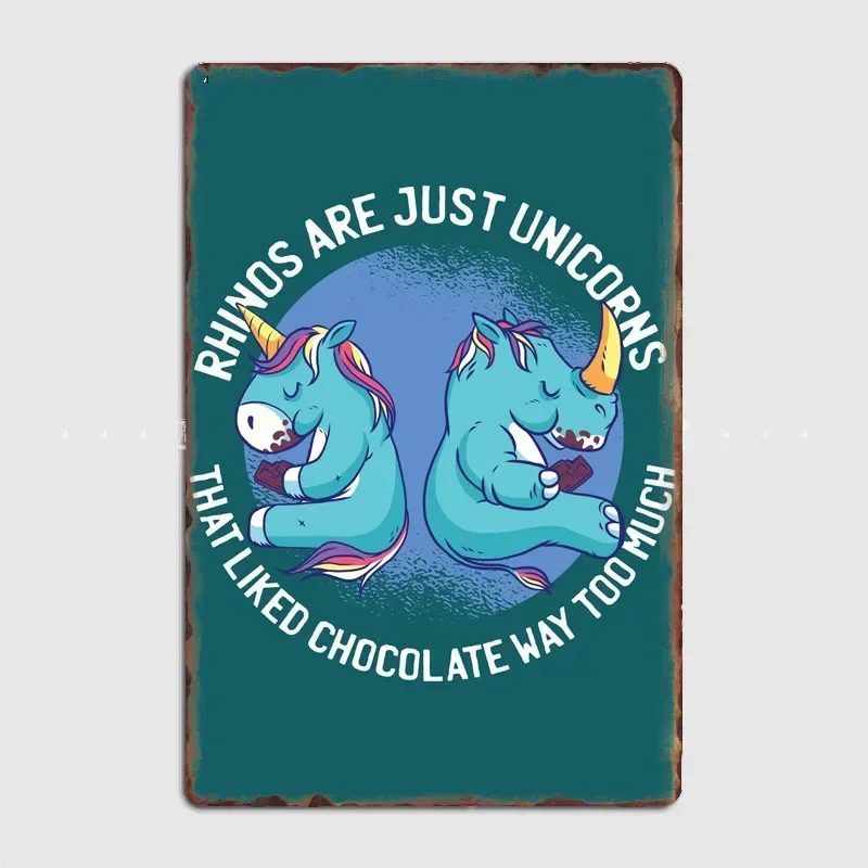 Unicorn Rhino Saying Metal Sign Wall Cave Club Bar Custom Plaques Tin Sign Poster Room Decor Wall vintage Home Decoration