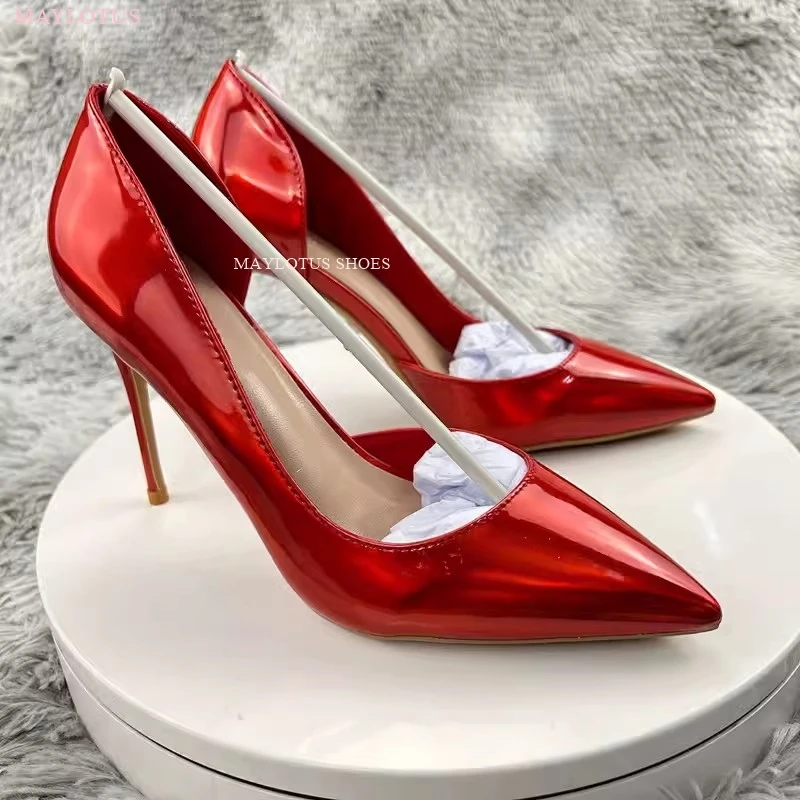 Shoes Women Pumps Fashion High Heels Shoes RED GOLD BLUE White Shoes Women Wedding Shoes Ladies Stiletto Women Heels 2024