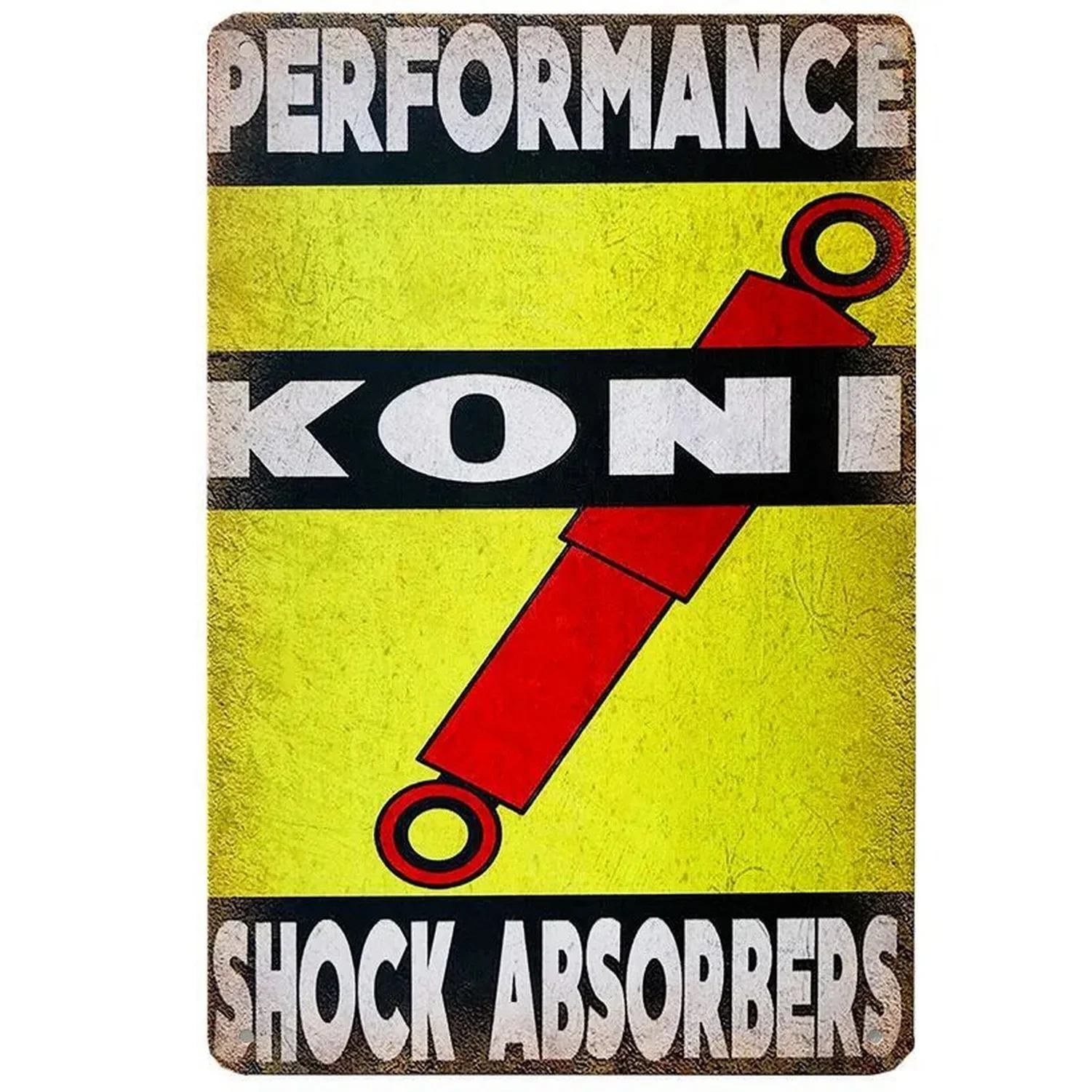 Vintage Racing & Motor Oil Iron Wall Art, Retro Martini Gas Station Sign for Garage Man Cave, Pre-Drilled
