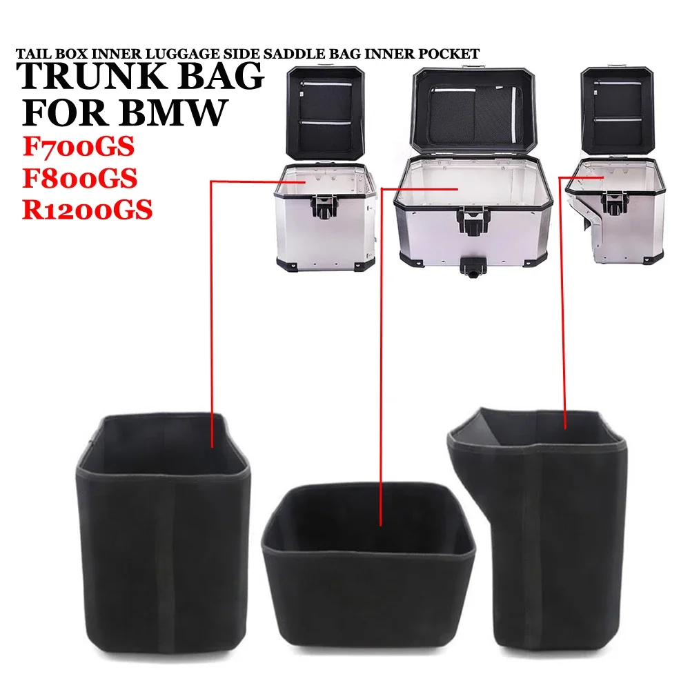 For BMW R1200GS Rear Luggage Built-in Bag Black Motorcycle Accessories Trunk Internal Pocket Tail Box Inner Bag Side Saddlebag