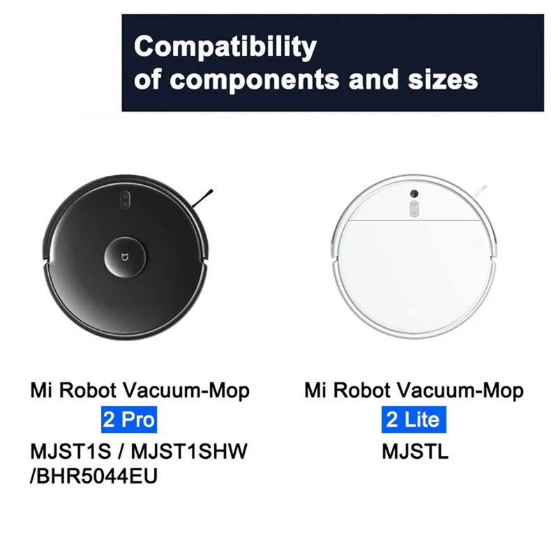 Mi Robot Vacuum-Mop 2 Pro و Lite ، فلتر Hepa ، قماش ممسحة ، فرشاة جانبية رئيسية ، قطع غيار المكنسة الكهربائية ، MJST1SHW ، MJSTL