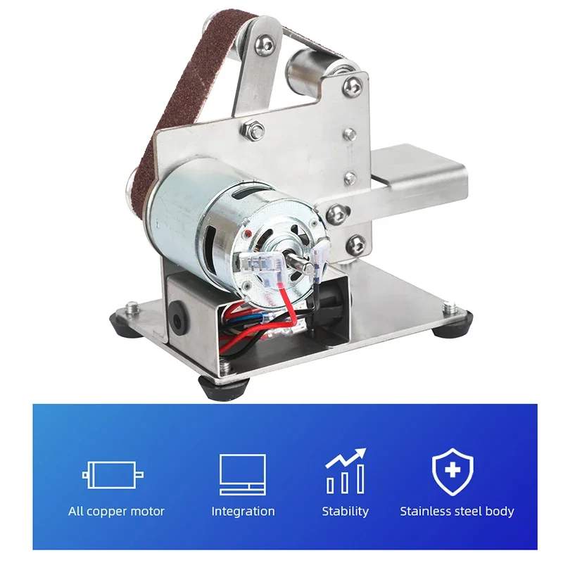 110V/220V Mini Polishing and Grinding Machine Multi functional Polishing Machine Electric Sanding Belt Machine Desktop Household