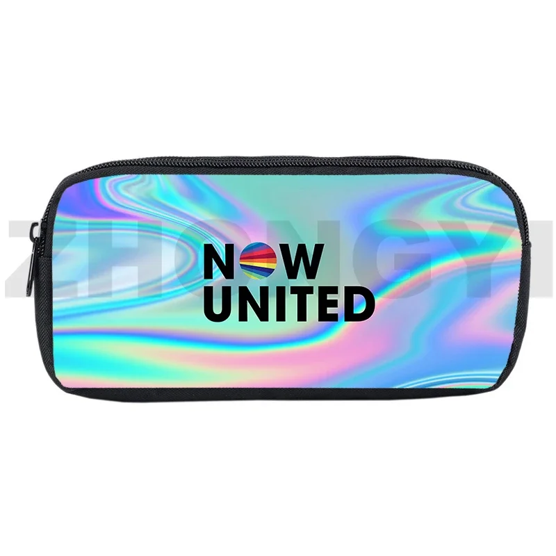 Kawaii Anime Now United 3D Print Pencil Case Canvas Makeup Pouch Lipstick Bag Popular UN Team Student Merch School Supplies 2024