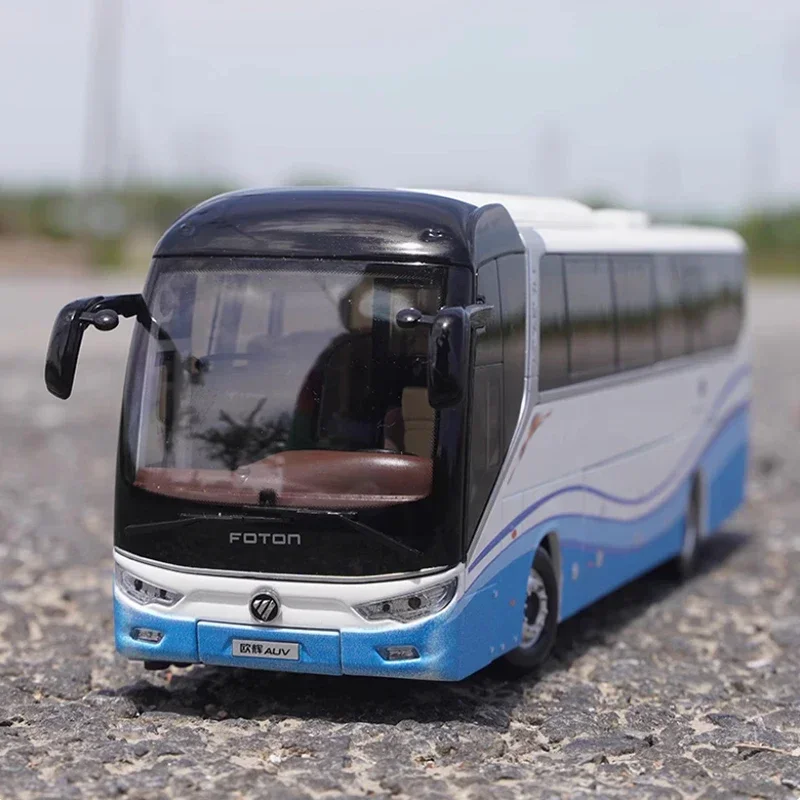 รถบัสท่องเที่ยว Foton BJ6122 AUV รุ่นจำลองสเกล 1:36 พร้อมไฟ วัสดุโลหะผสม ของสะสม ของที่ระลึก ของตกแต่ง ของขวัญวันหยุด