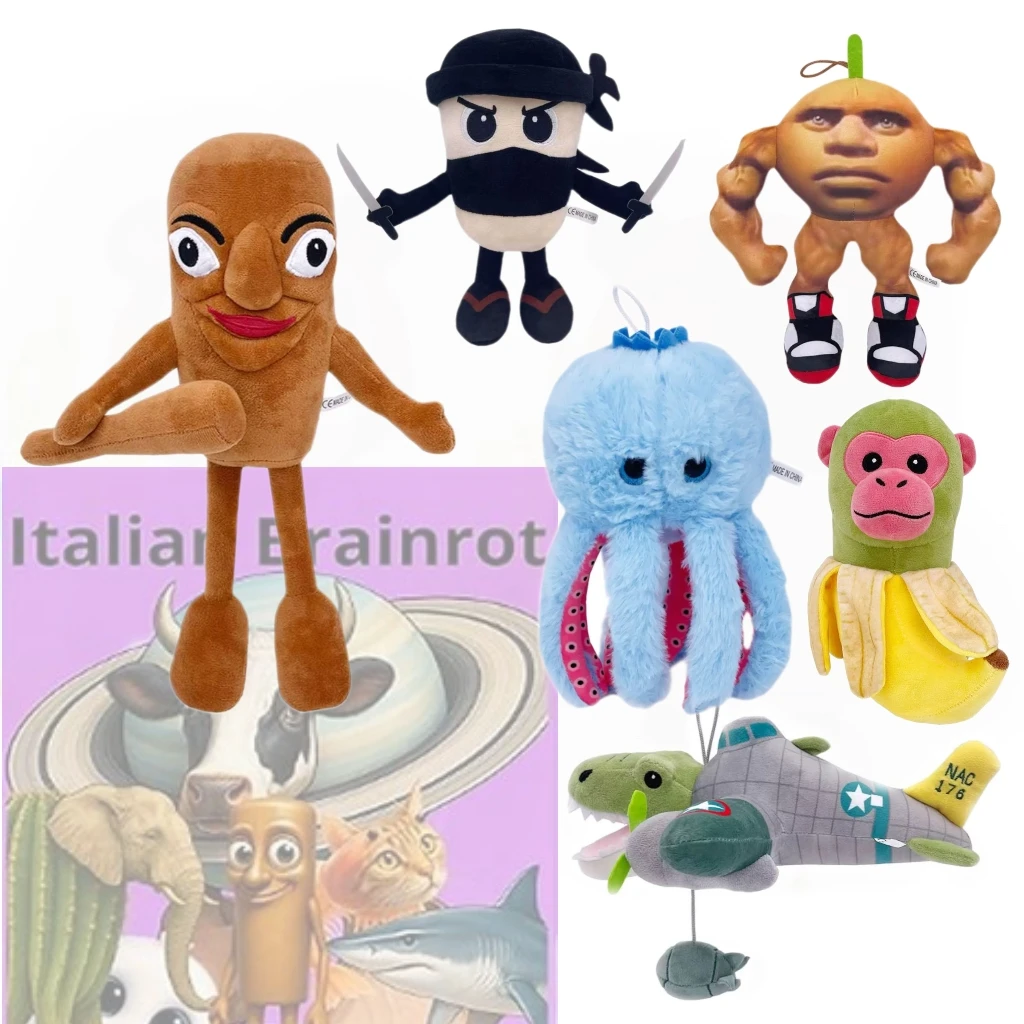 Tralalelo Tralala Plüsch Tungtung Italienisches Brainrot Al Tralala Plüschpuppe Gefülltes weiches Kissen Individuelles Spielzeug