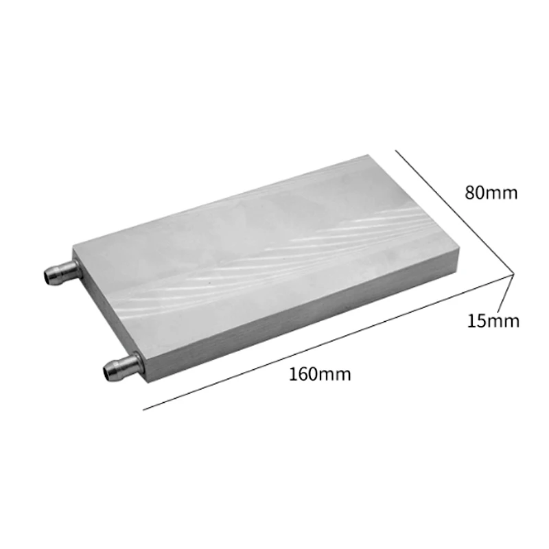 Puce semi-conducteur en aluminium pour refroidissement par eau, CPU religieux, module haut, 80*160, 80*250mm, 125*250mm