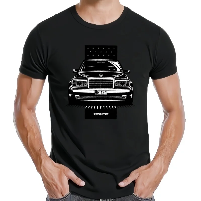 Camiseta Classic W124، camiseta Grafica de gran taille، ropa de lujo de peso pesado de anime para hombres