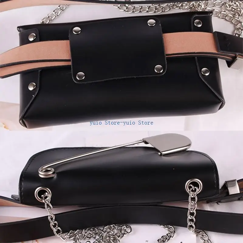 X7XB Removable Women Waist Belt Bag Luxury Waist Bags Female Faux Leather Flap Fanny Pack Shoulder Crossbody Chest Bag Purse