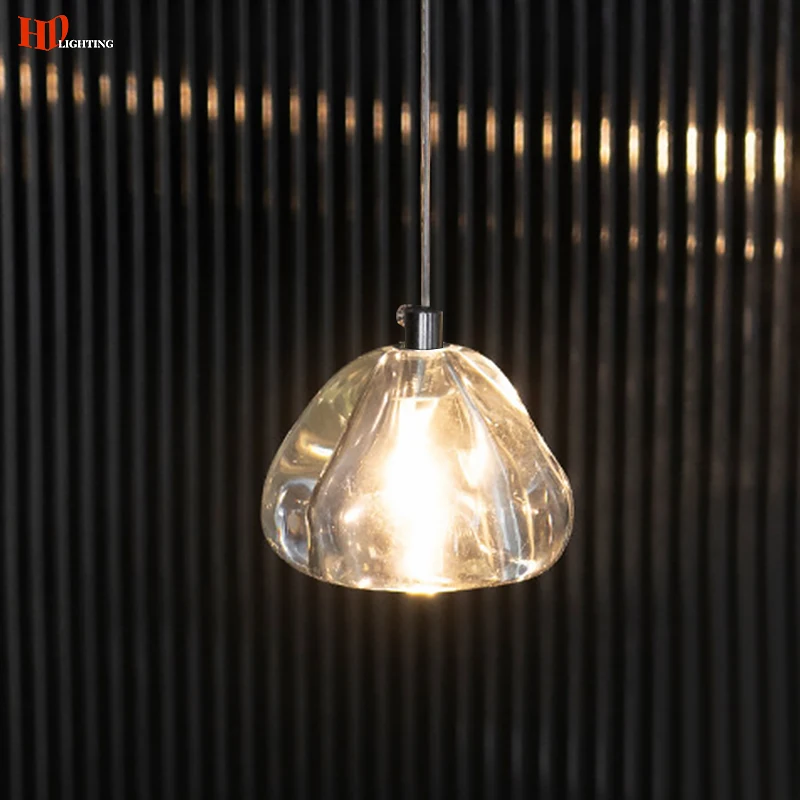 

HD Modern Crystal Pendant Lights LED Long Stairway Hanging Lamp For Hotel Bedroom Bedside Bar Kitchen Home Decor Indoor Fixtures