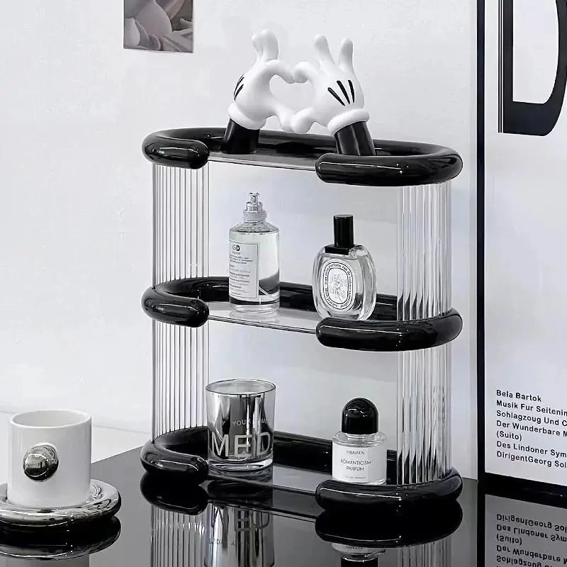 3-Tier Acrylic Storage Makeup Layers Large Capacity Shelf Stylish Perfume  Display Rack Spice Rack Organizer for Kitchen