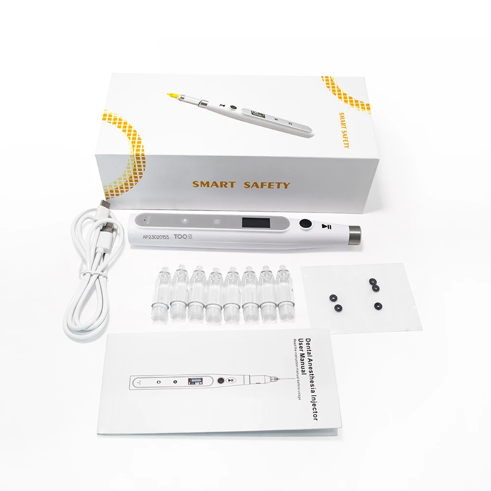 ทันตกรรม Anesthesia หัวฉีดแบบพกพาไม่เจ็บปวดไร้สายท้องถิ่น Anesthesia พร้อมจอแสดงผล LCD ที่ใช้งานได้ชาร์จได้และดูดกลับ