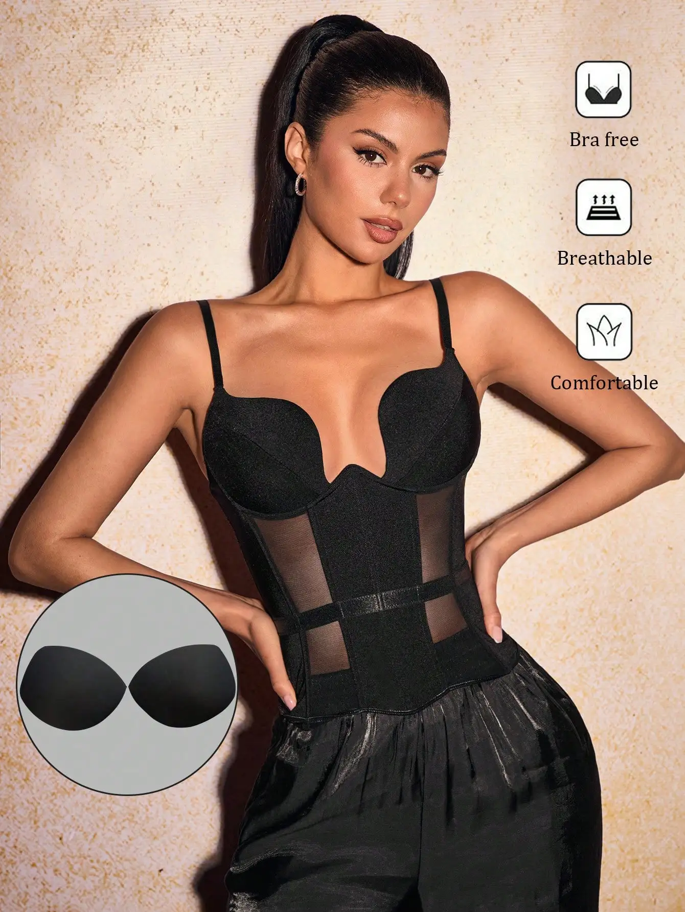 

SXY Корсет с чашкой для груди, женский летний однотонный прозрачный сексуальный облегающий топ на бретельках